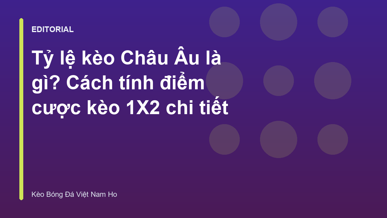 Bảng minh họa tỷ lệ kèo Châu Âu 1X2 trong bóng đá